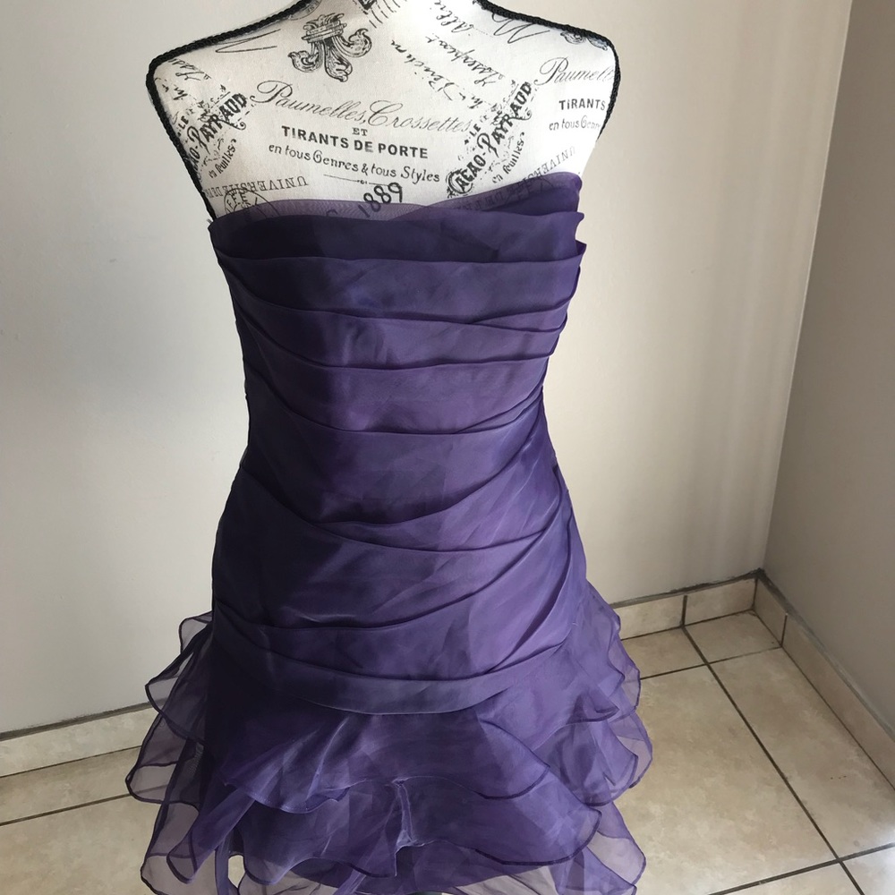 🔥NWT...DAVID’S BRIDAL STRAPLESS DRESS PURPLE SZ 6